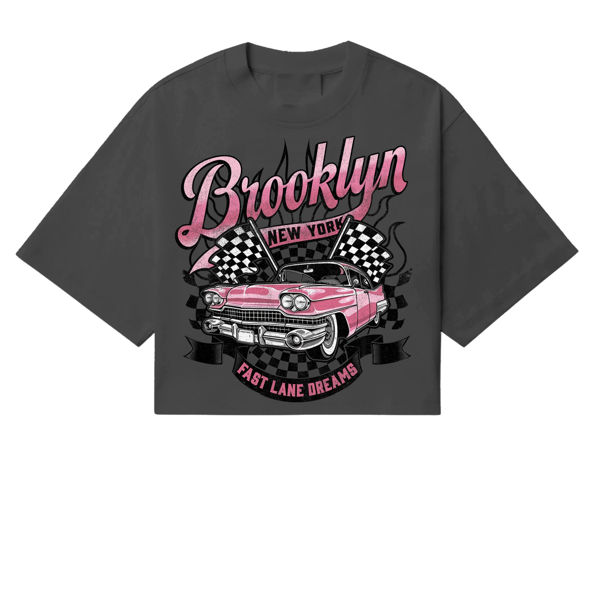 FAST LANE DREAMS BOXY CROP TEE