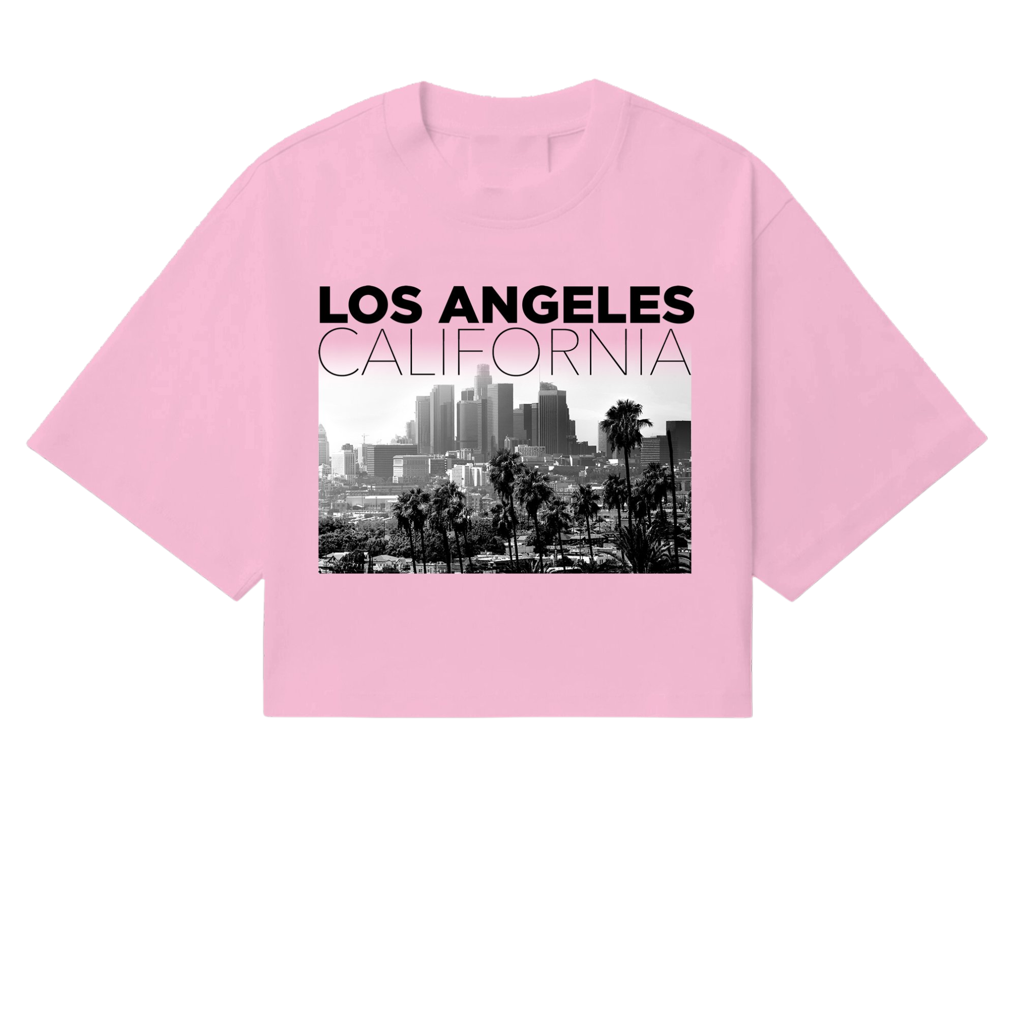 CALIFORNIA SKYLINE BOXY CROP TEE